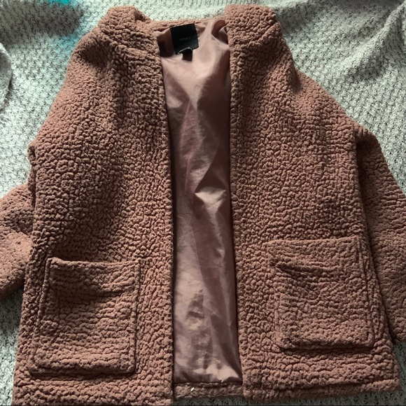 mauve teddy jacket